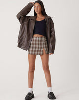 Oversized Women's PU Leather Jacket – Fashionable Look, High-Quality Faux Leather