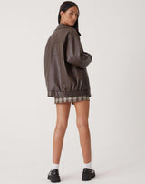 Oversized Women's PU Leather Jacket – Fashionable Look, High-Quality Faux Leather